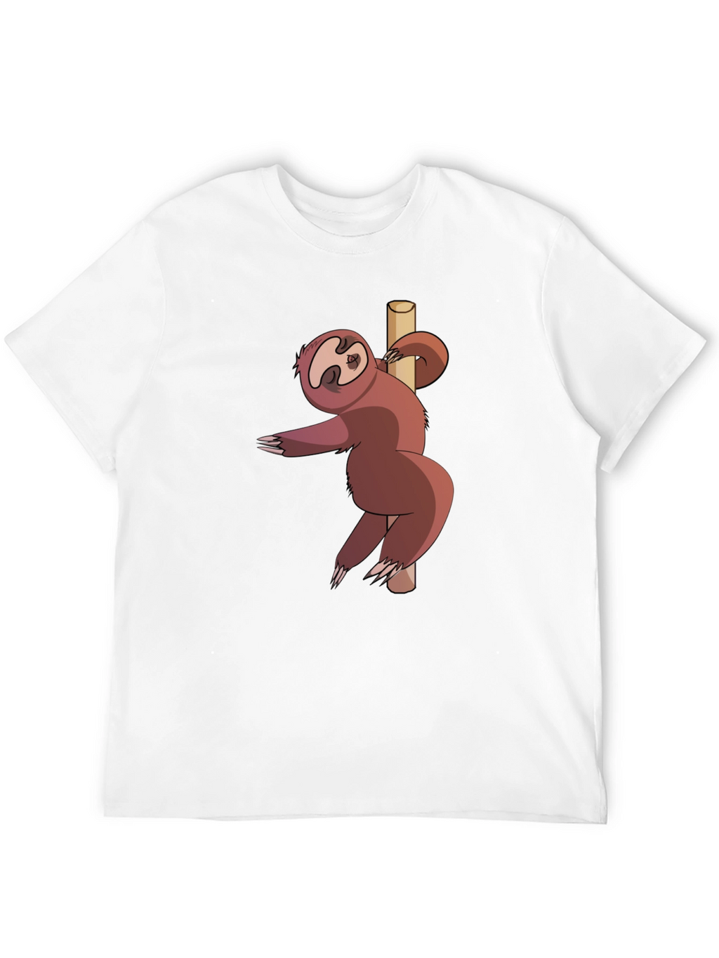 Funny Sloth Pole Dancing Black T-Shirt