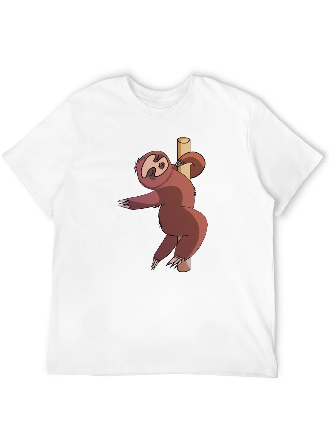 Funny Sloth Pole Dancing Black T-Shirt