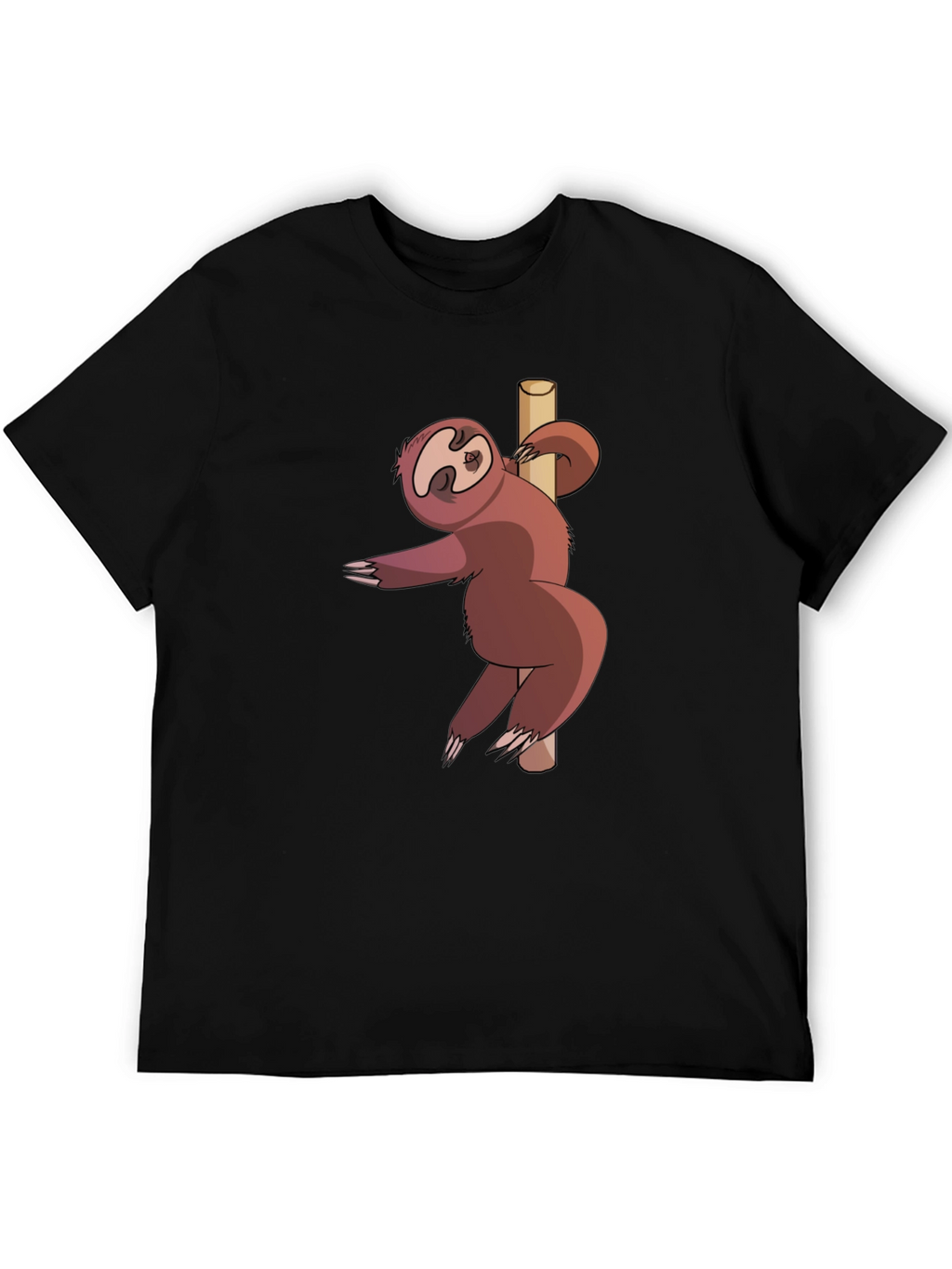 Funny Sloth Pole Dancing Black T-Shirt