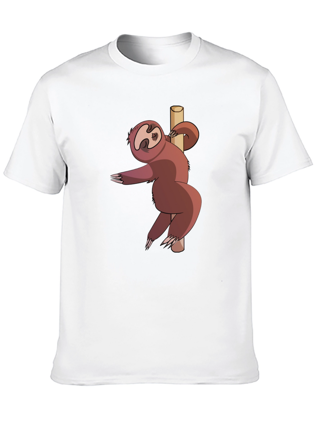 Funny Sloth Pole Dancing Black T-Shirt
