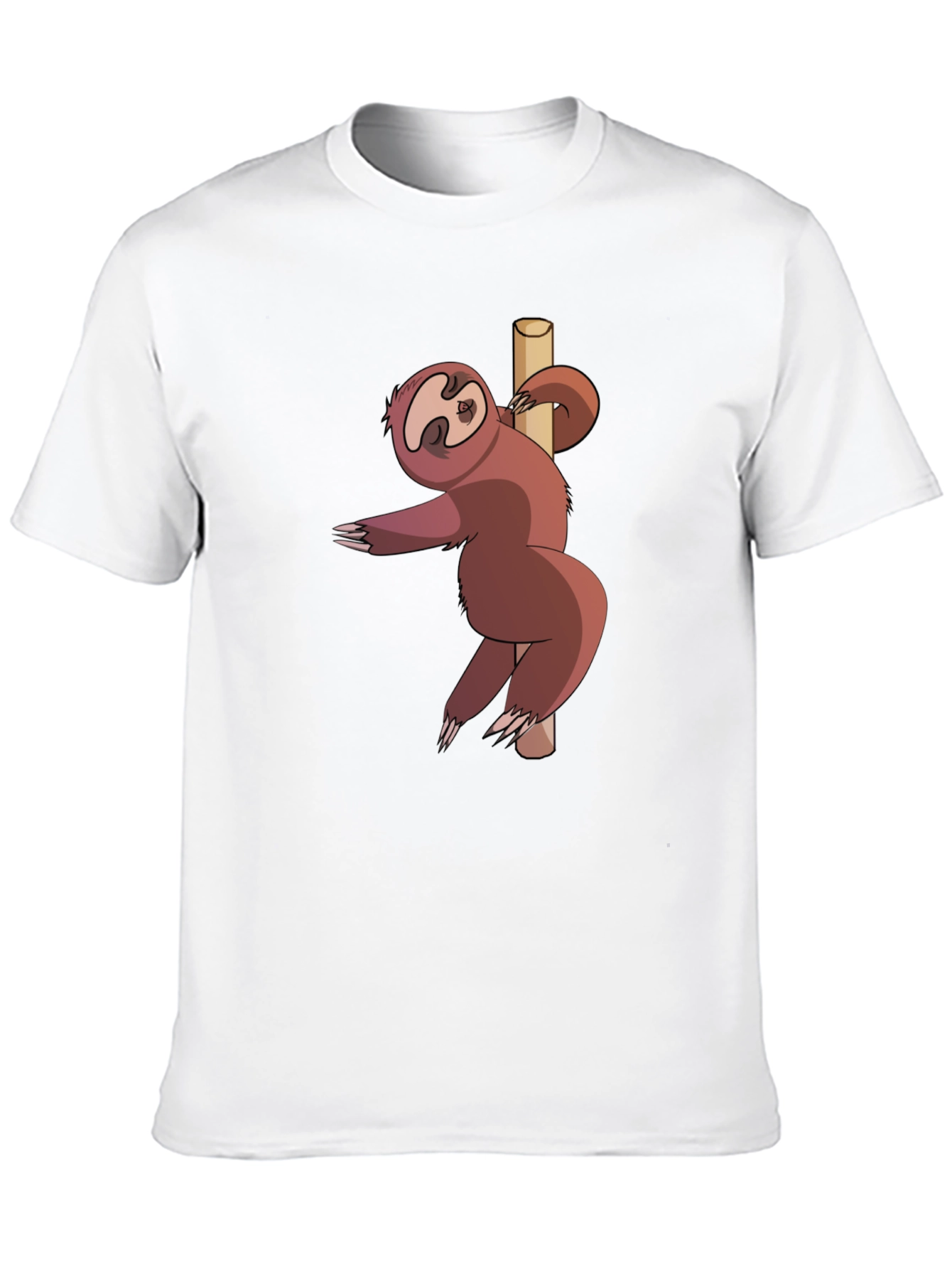 Funny Sloth Pole Dancing Black T-Shirt
