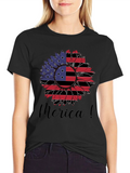 Americana Sunflower Graphic T-Shirt