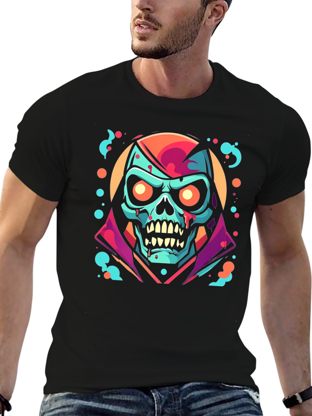 Skull Graphic T-Shirt - Unique Spooky Design