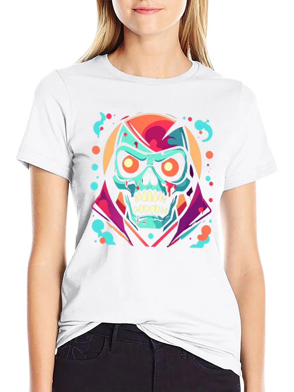 Skull Graphic T-Shirt - Unique Spooky Design