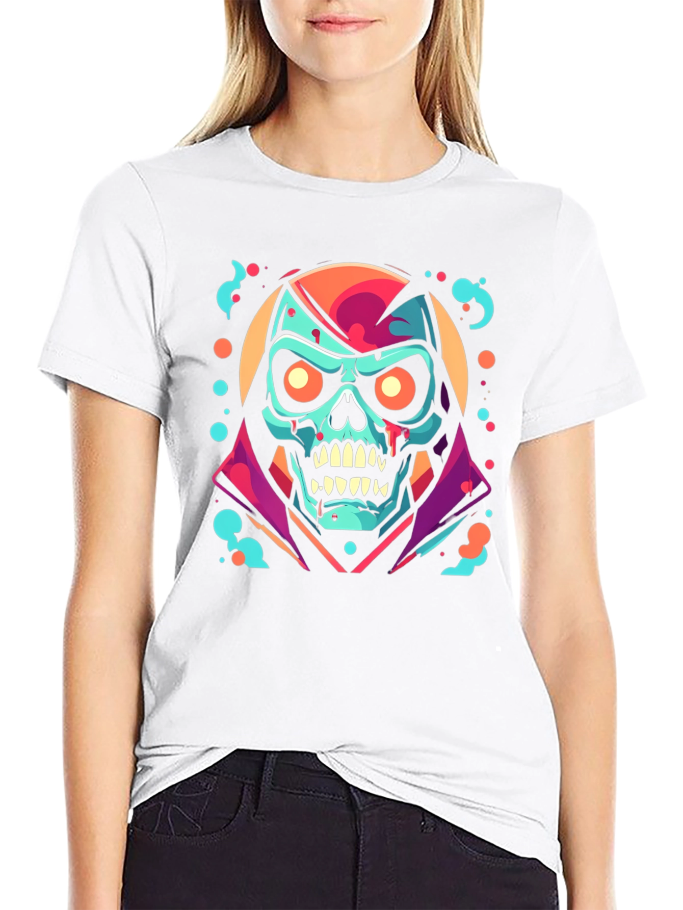 Skull Graphic T-Shirt - Unique Spooky Design