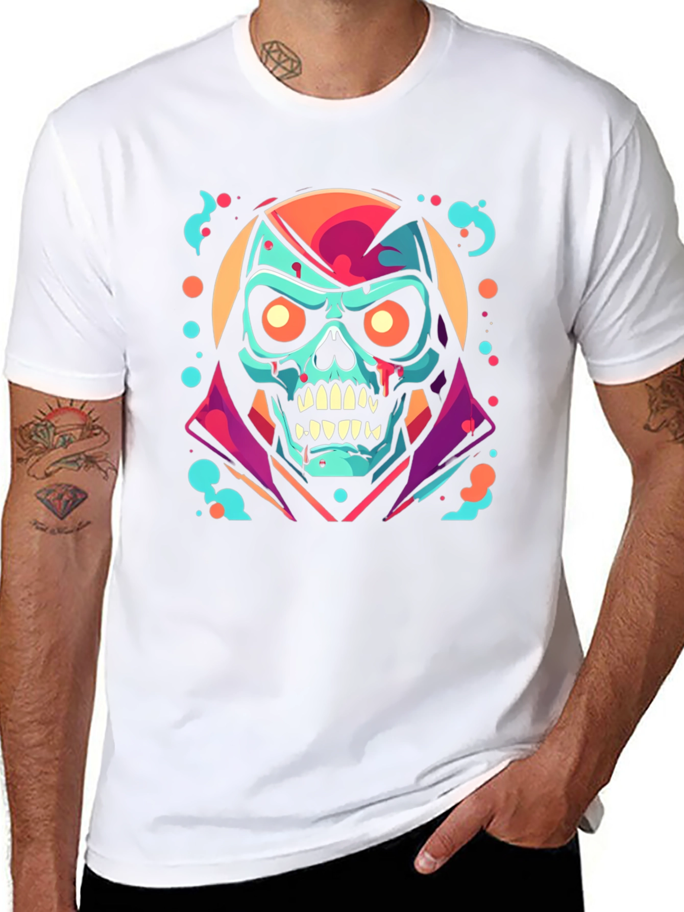 Skull Graphic T-Shirt - Unique Spooky Design