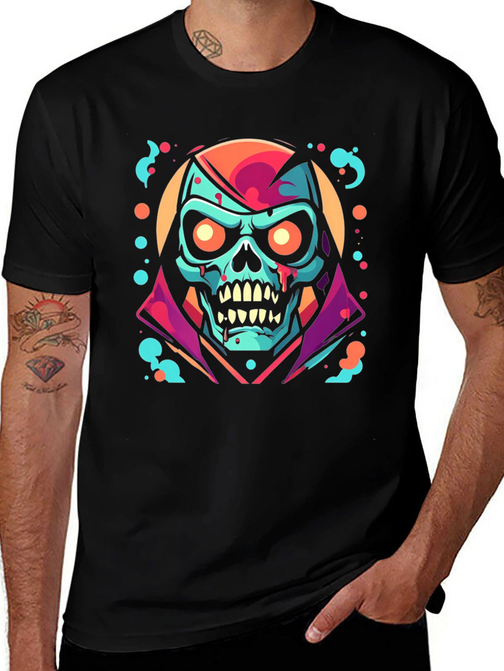 Skull Graphic T-Shirt - Unique Spooky Design