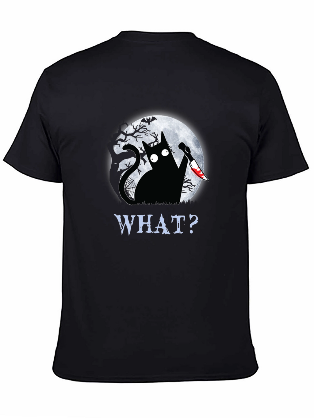 Creepy Cat Halloween Graphic T-Shirt