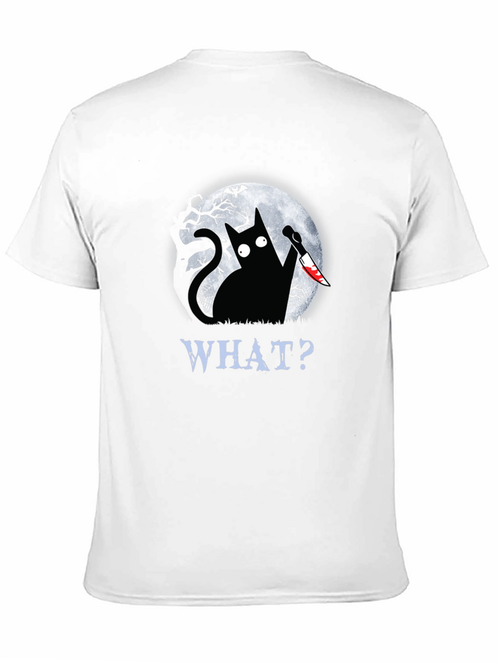 Creepy Cat Halloween Graphic T-Shirt