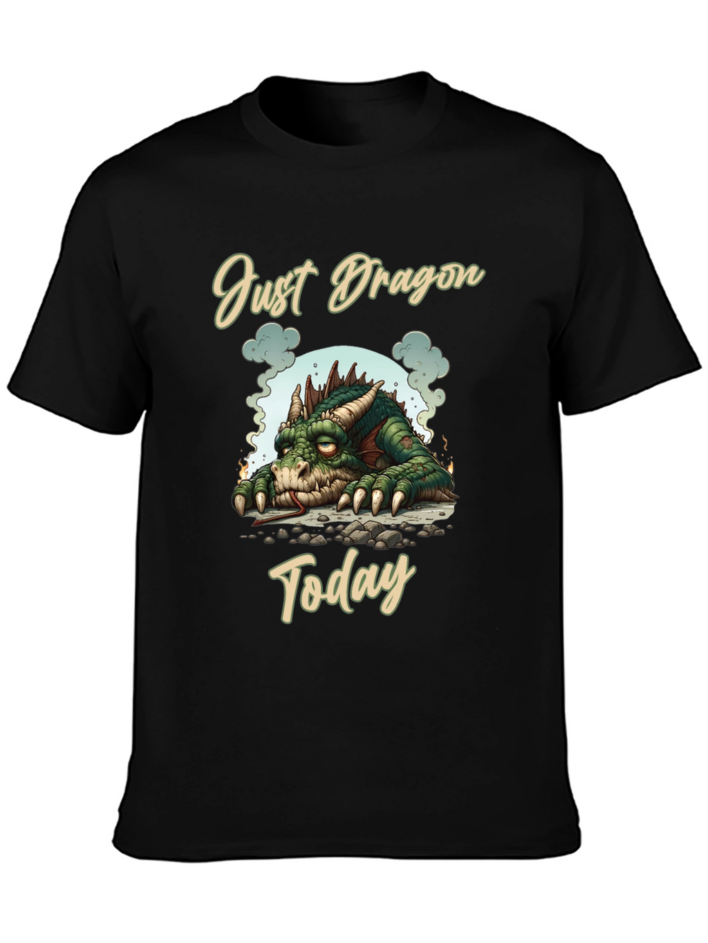 Just Dragon Today Tee Unique Graphic T-Shirt