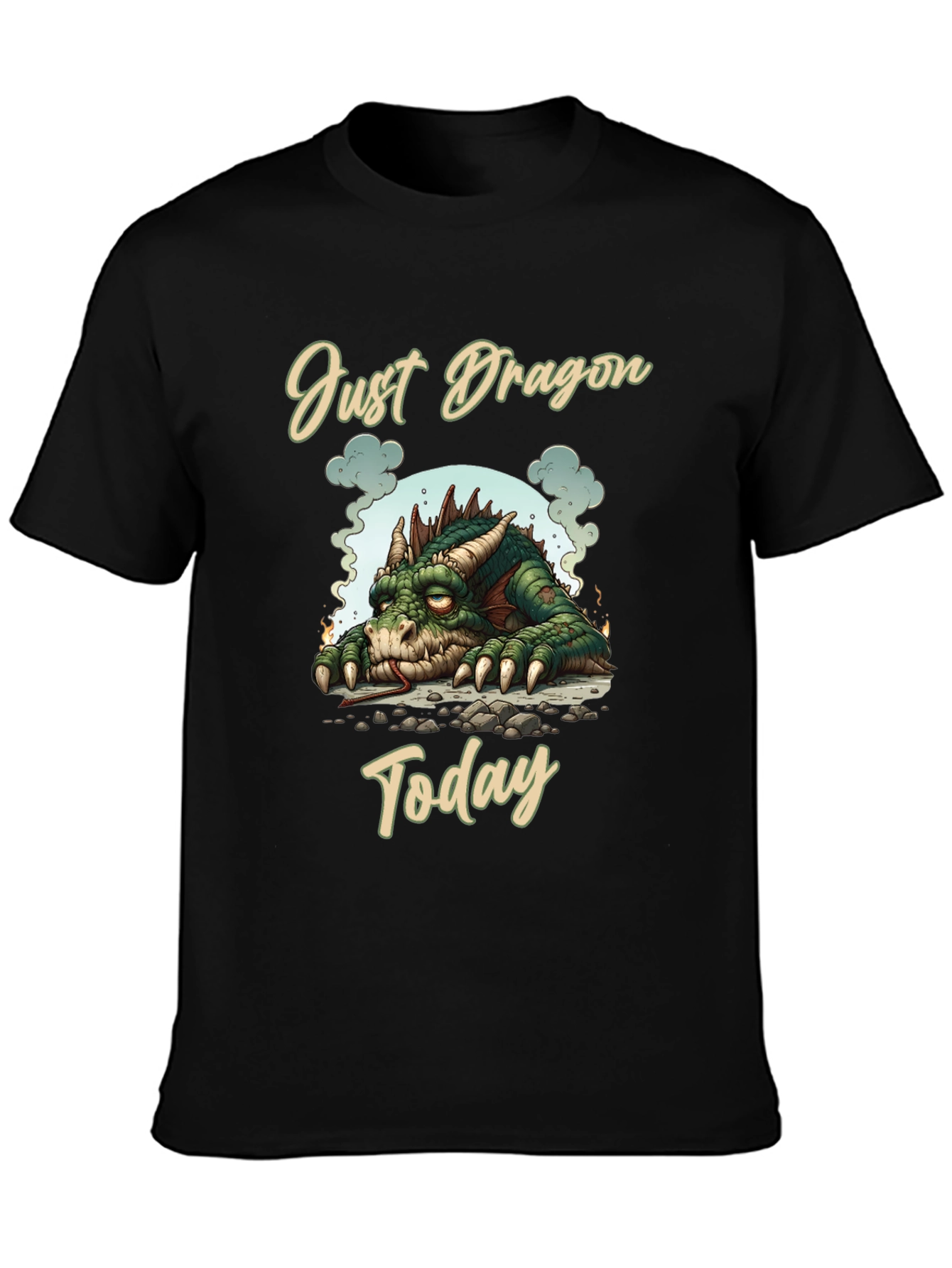 Just Dragon Today Tee Unique Graphic T-Shirt