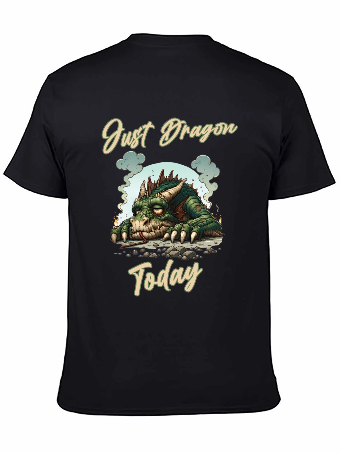 Just Dragon Today Tee Unique Graphic T-Shirt