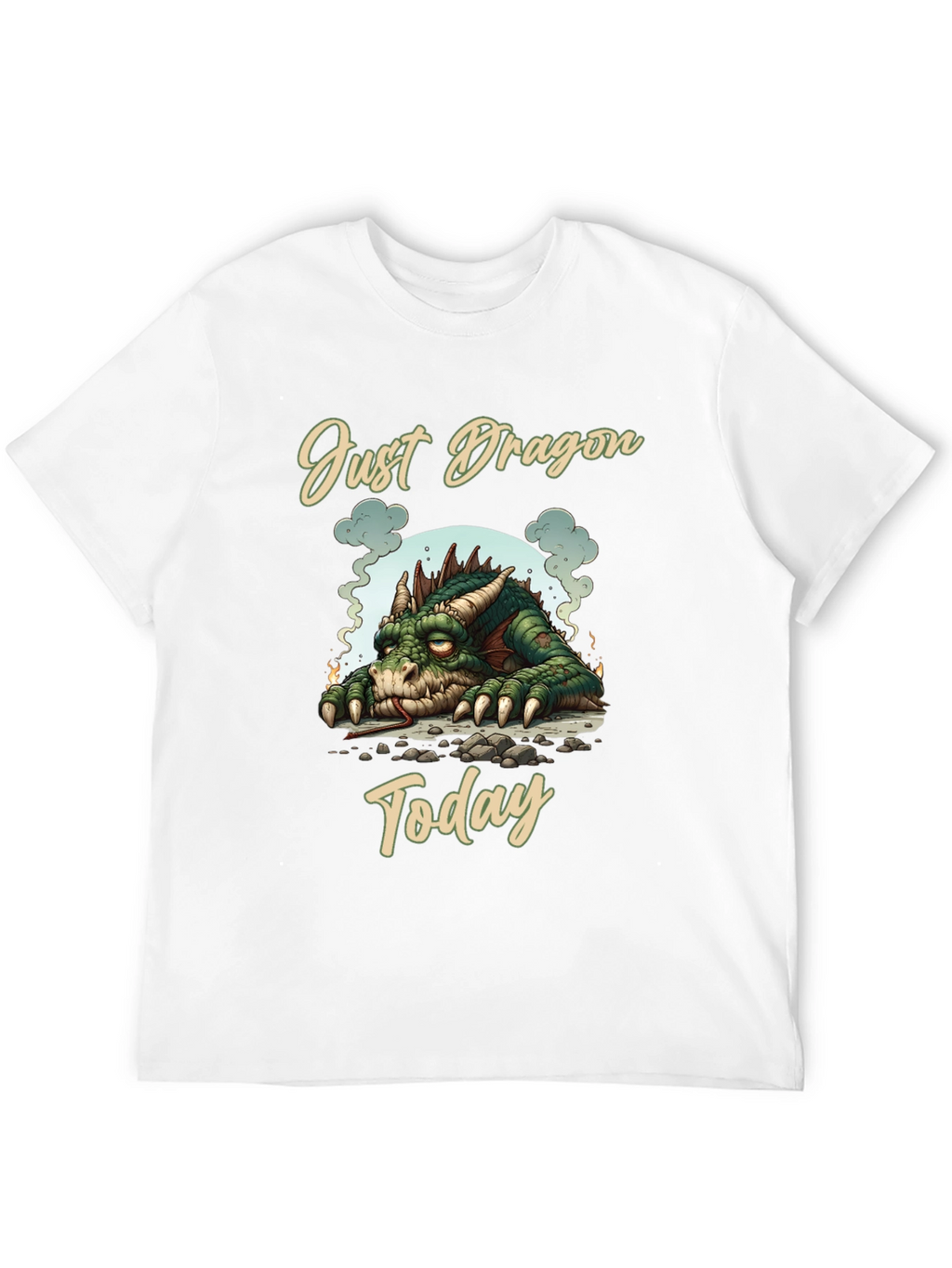 Just Dragon Today Tee Unique Graphic T-Shirt