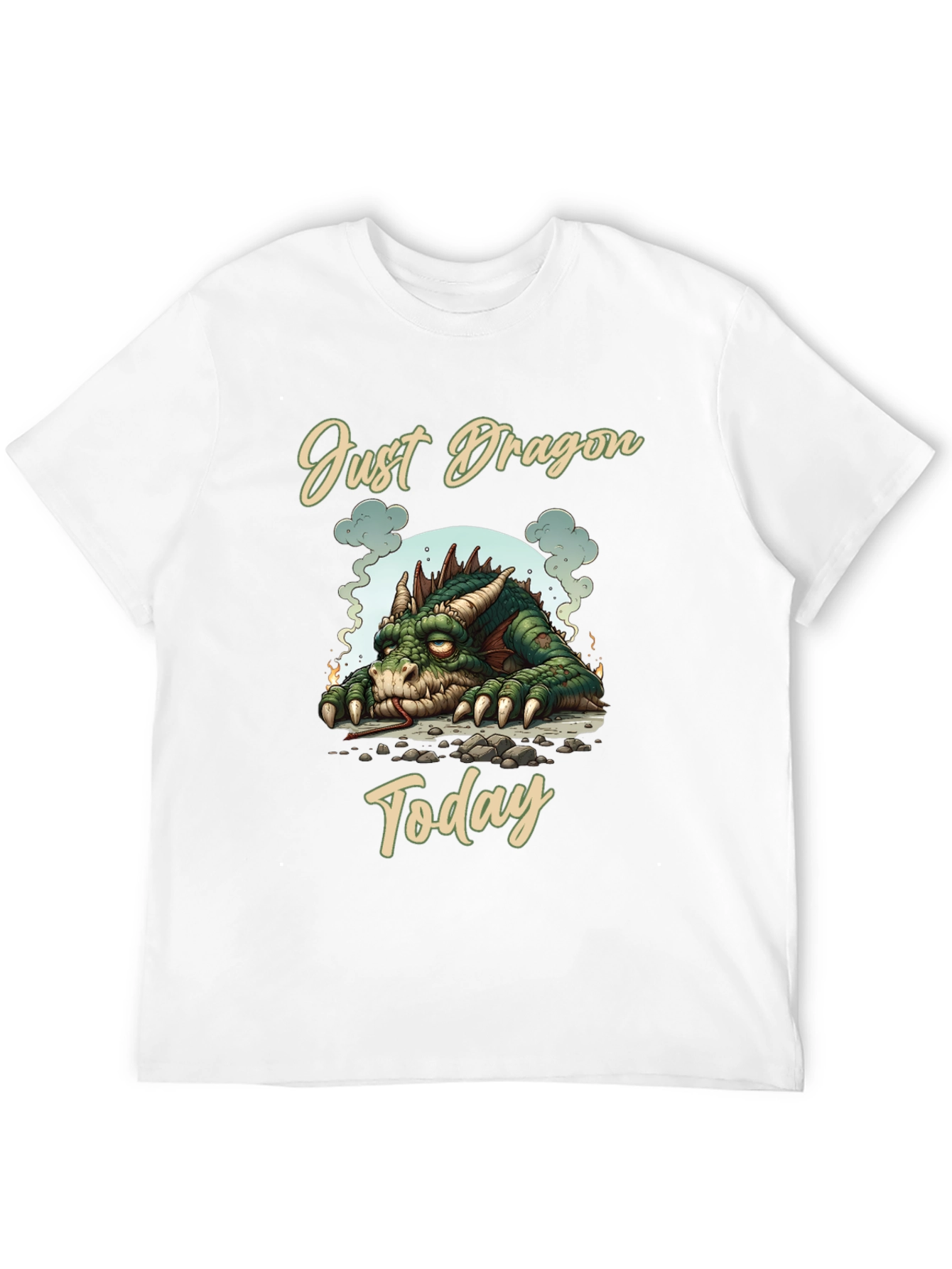 Just Dragon Today Tee Unique Graphic T-Shirt