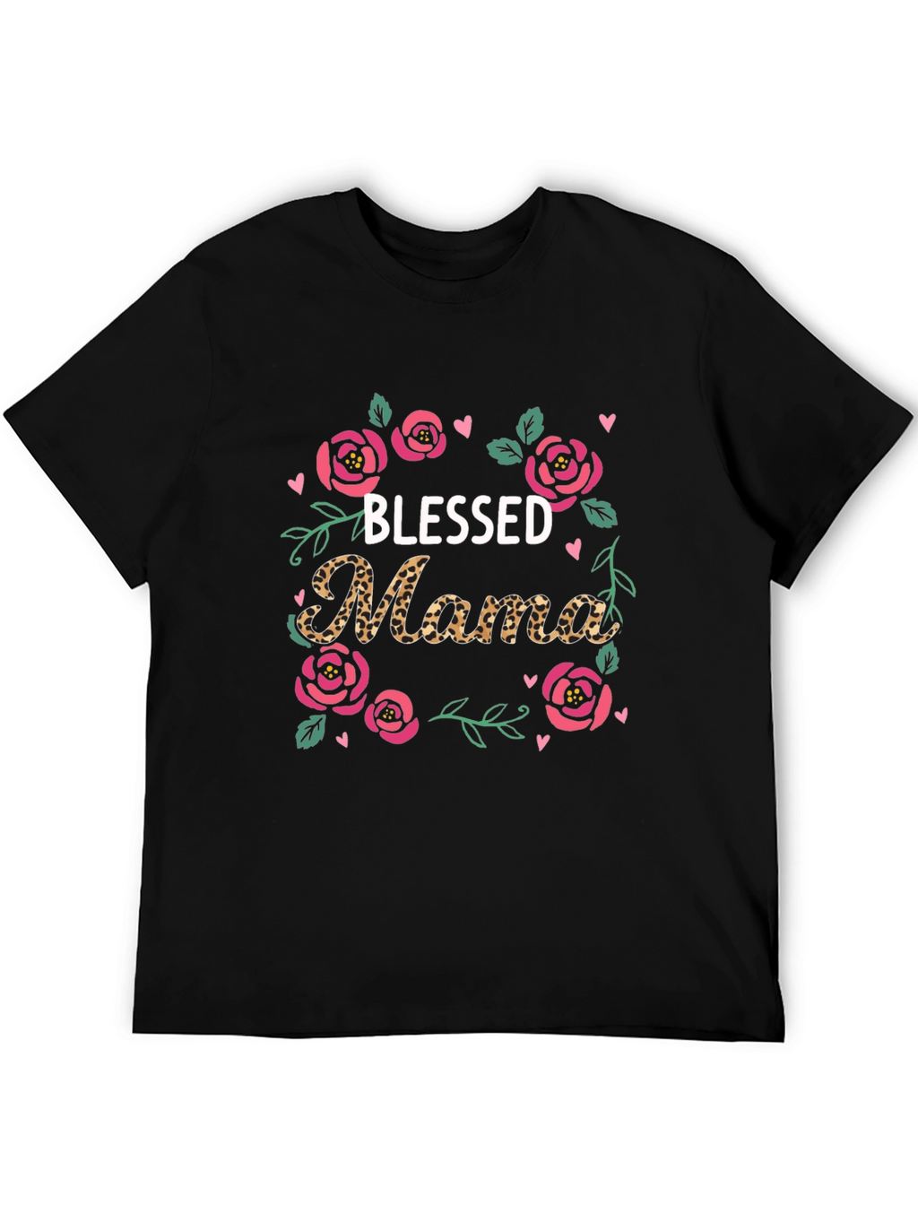 Blessed Mama Floral Graphic T-Shirt