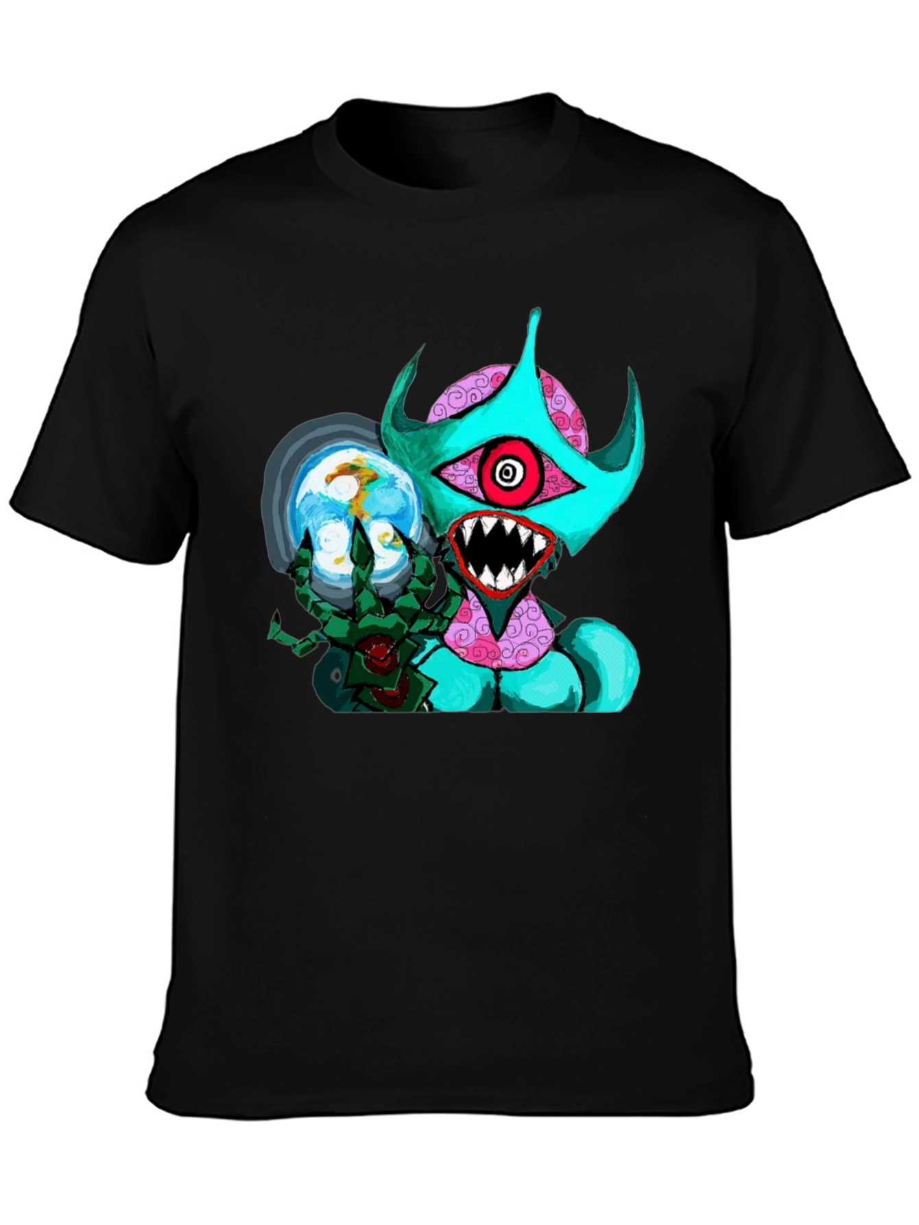 Monster Graphic Black T-Shirt - Unique Design