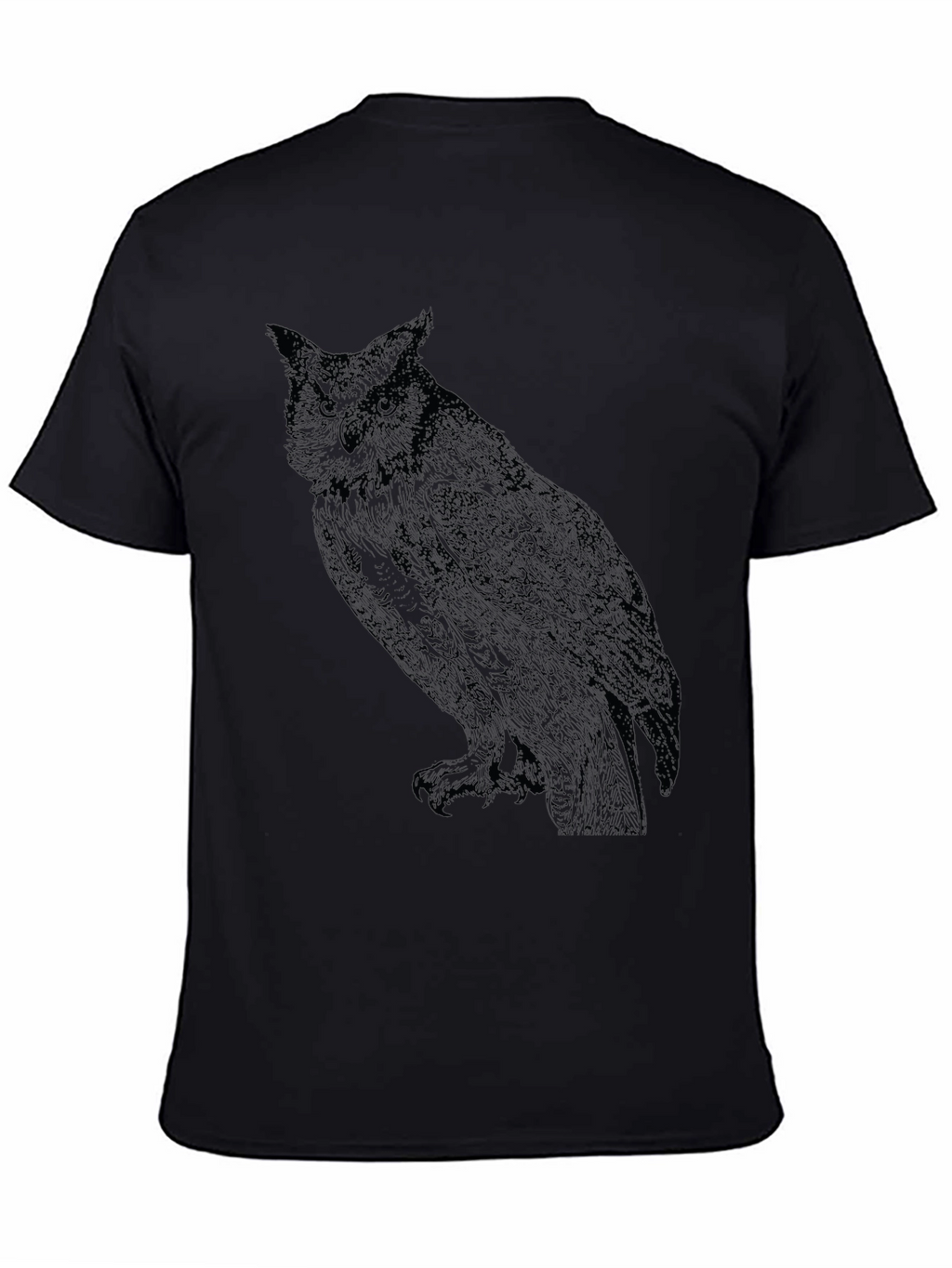 Black Owl Graphic T-Shirt - Mens