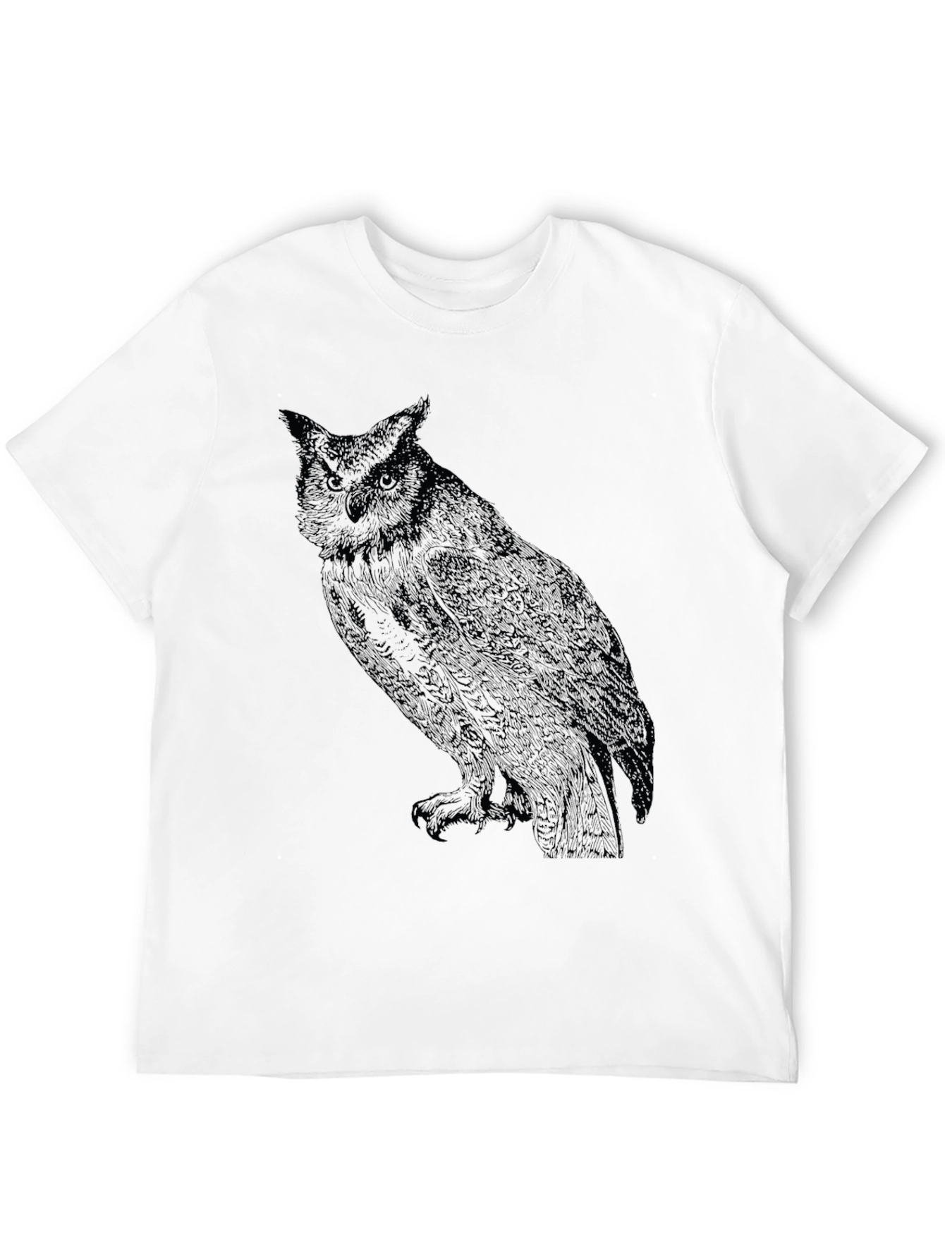Black Owl Graphic T-Shirt - Mens