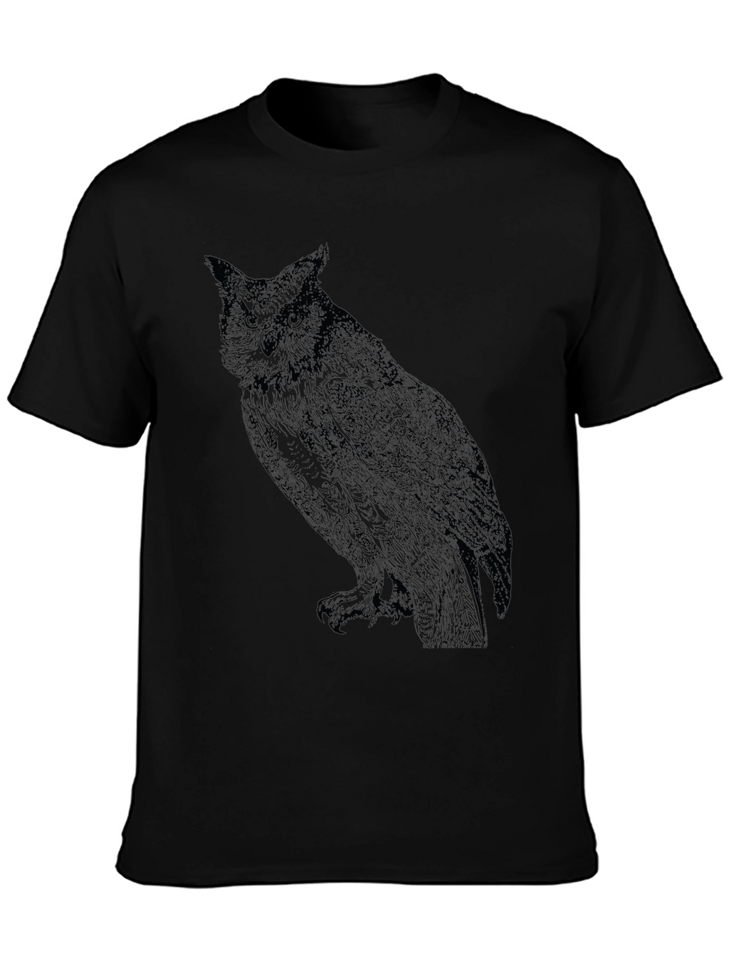 Black Owl Graphic T-Shirt - Mens