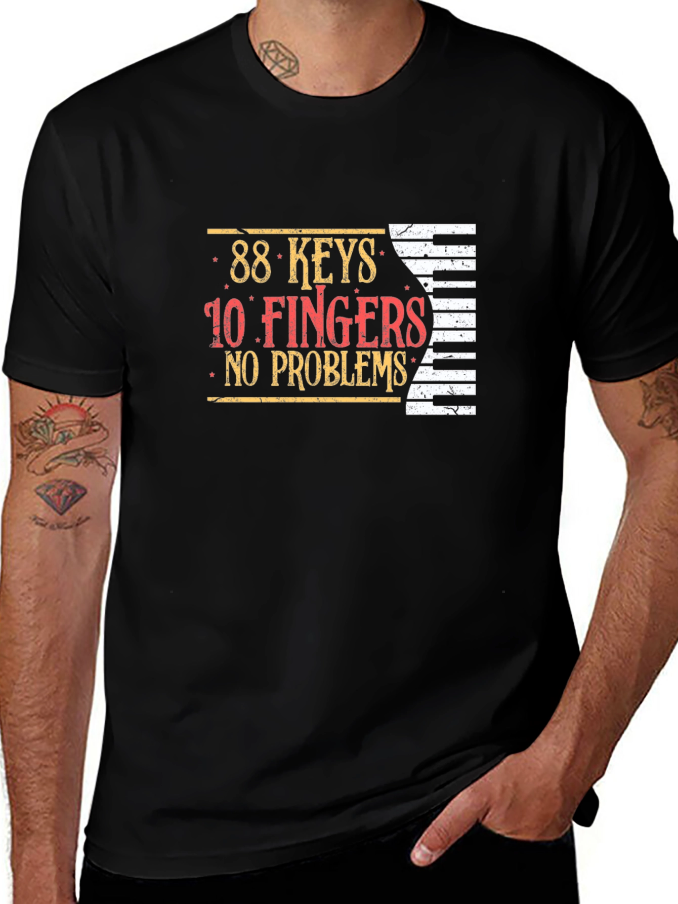 88 Keys 10 Fingers No Problems Graphic T-Shirt