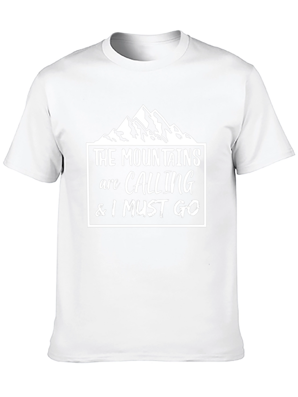 Mountains Are Calling Black Graphic Tee