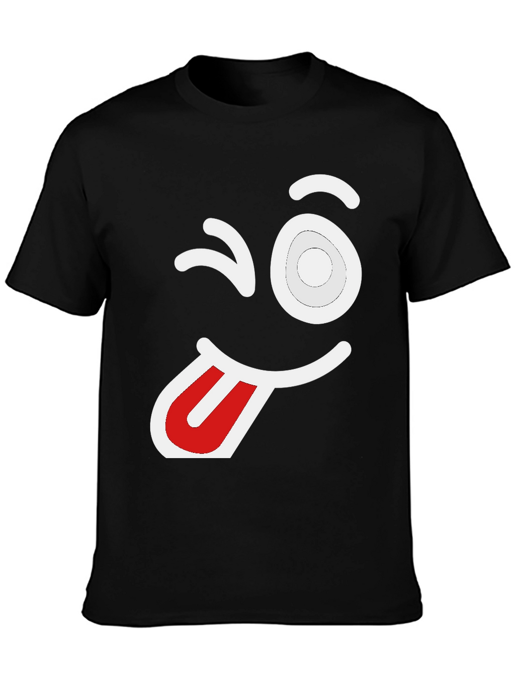 Winking Face Graphic Tee - Fun & Playful