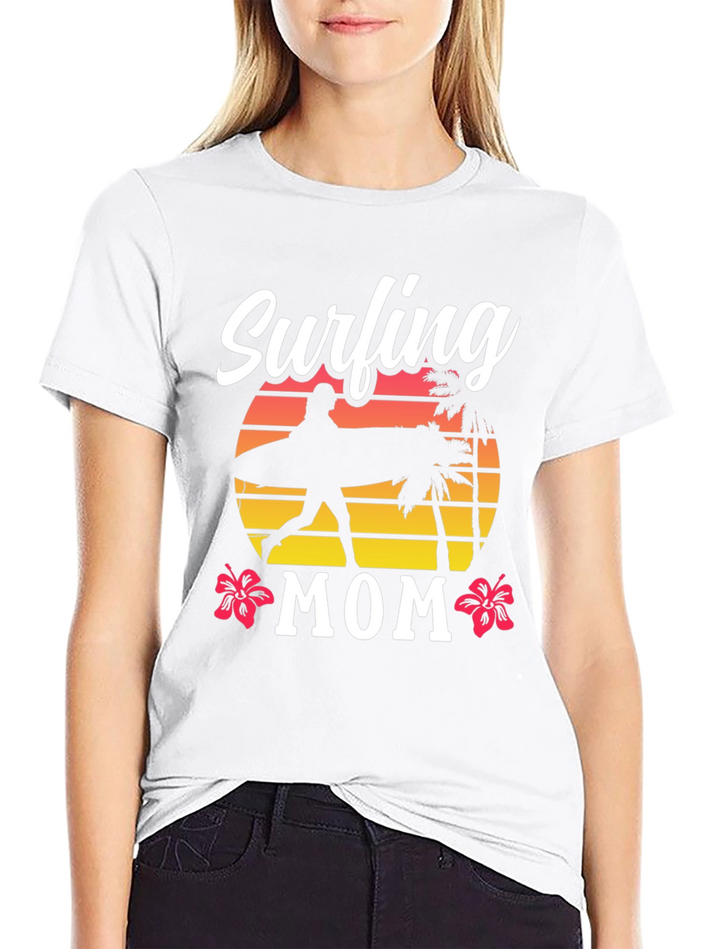 Surfing Mom T-Shirt - Beach Lover Tee