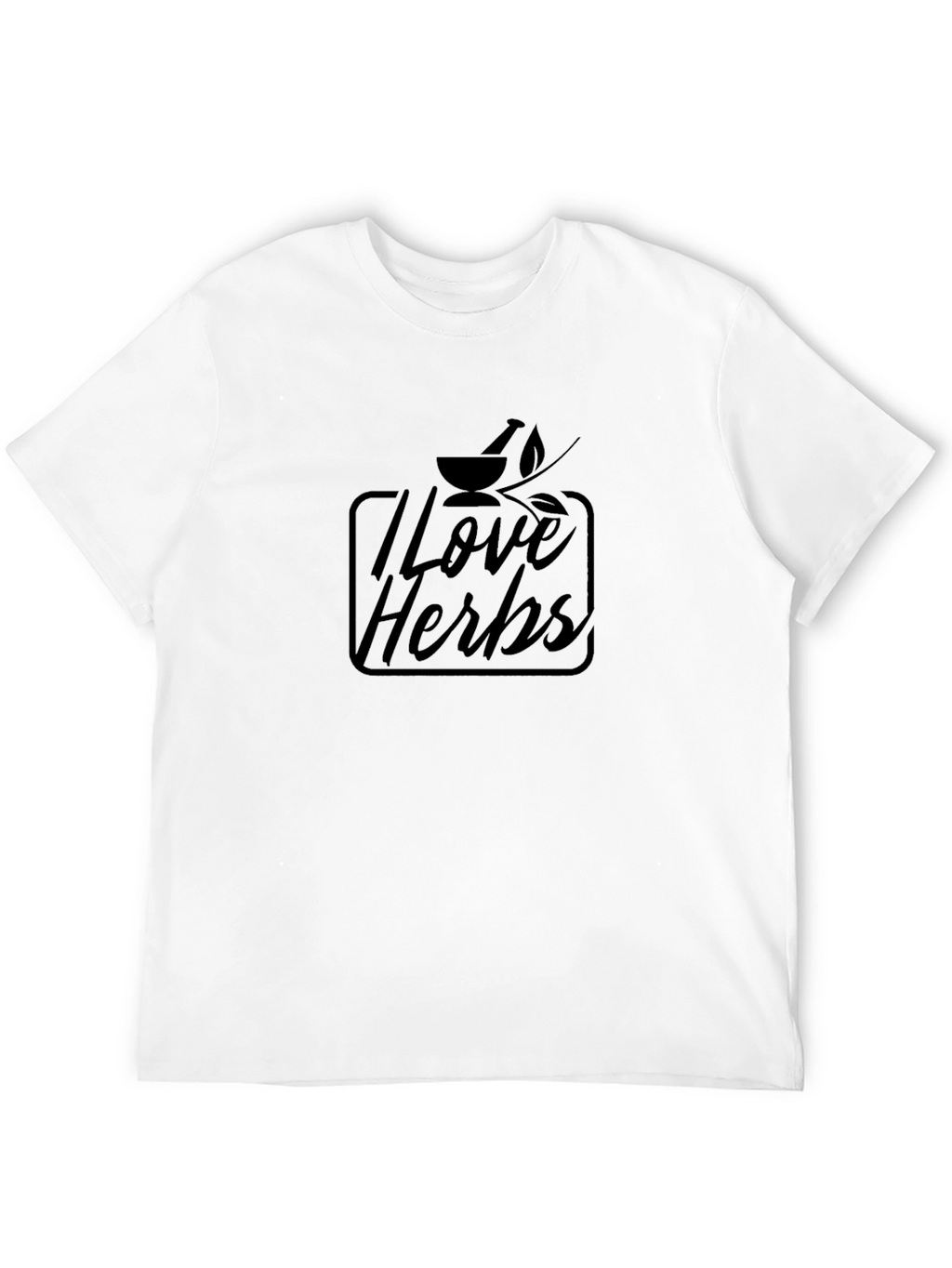 I Love Herbs Black Graphic T-Shirt