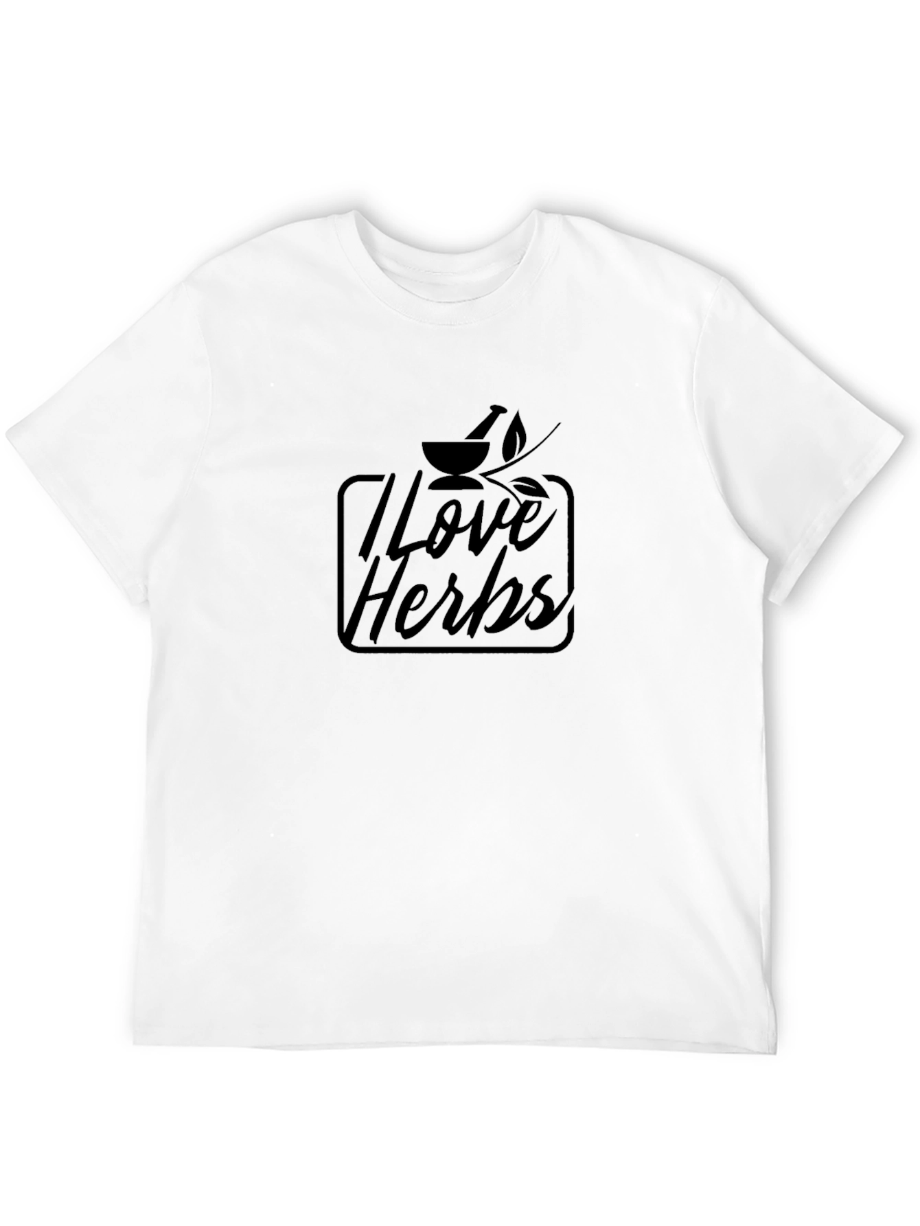 I Love Herbs Black Graphic T-Shirt