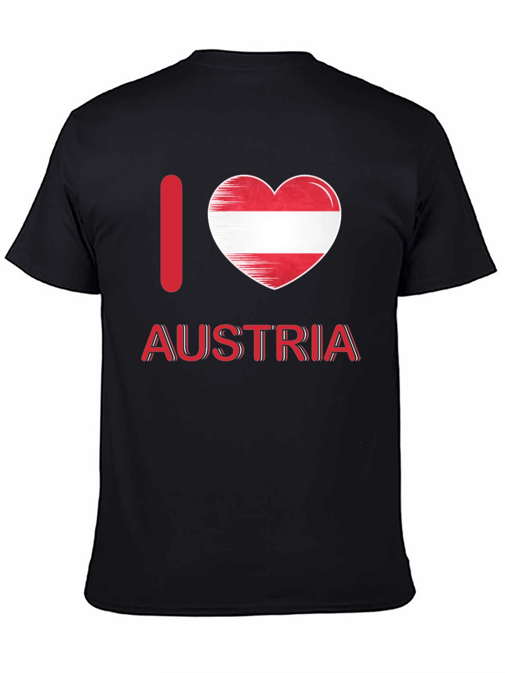 I Heart Austria T-Shirt - Black Cotton Tee