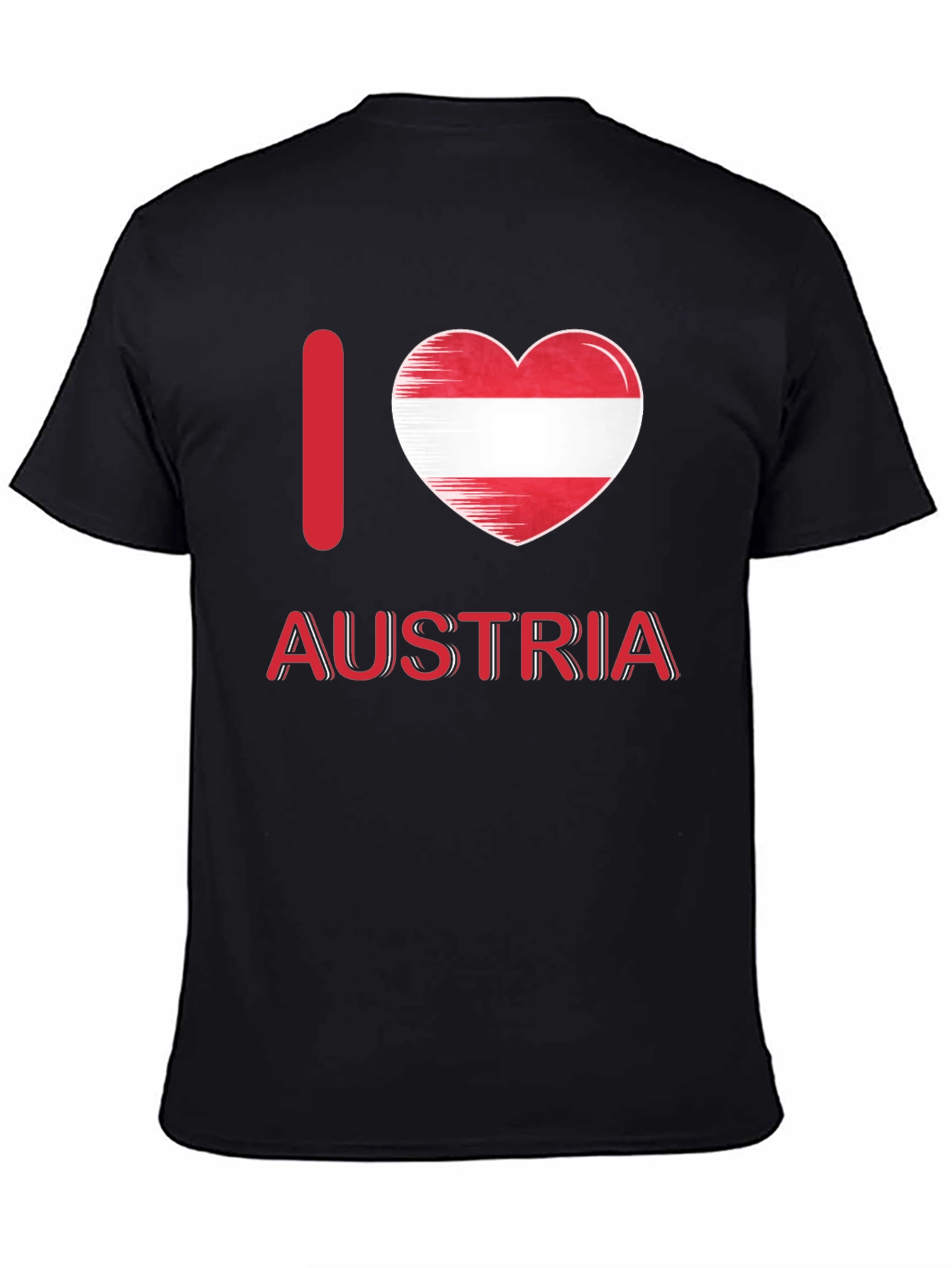 I Heart Austria T-Shirt - Black Cotton Tee