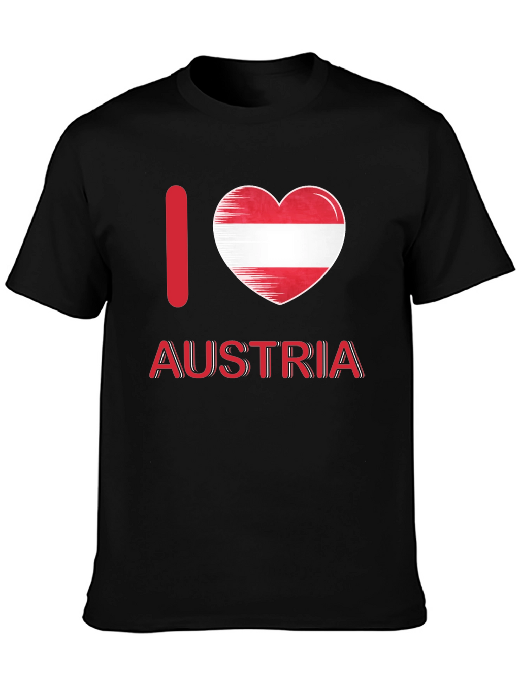 I Heart Austria T-Shirt - Black Cotton Tee