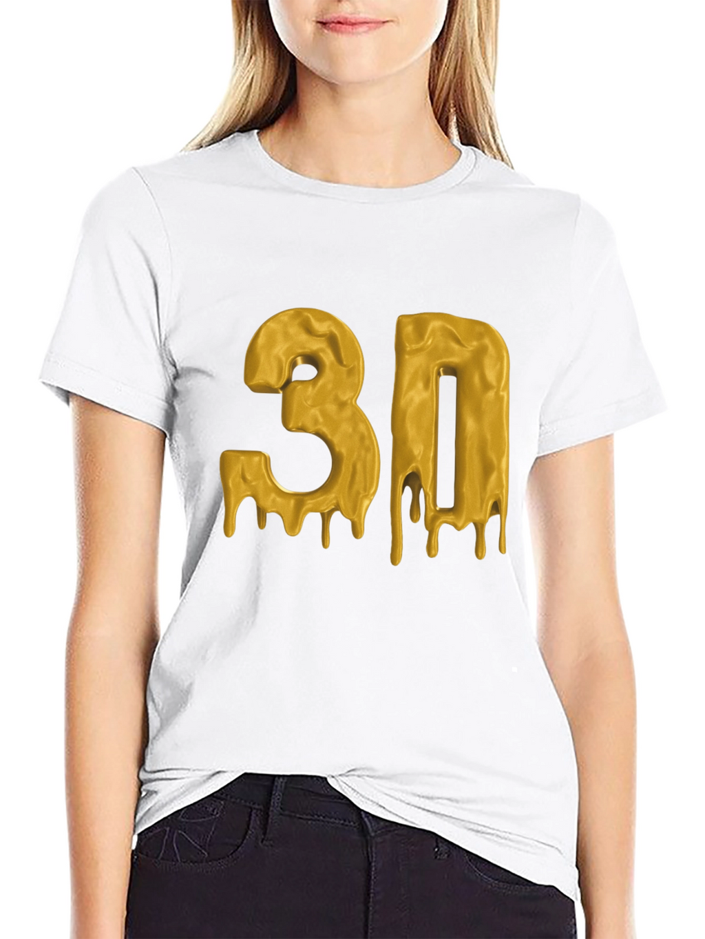 Dripping Gold 3D Graphic T-Shirt