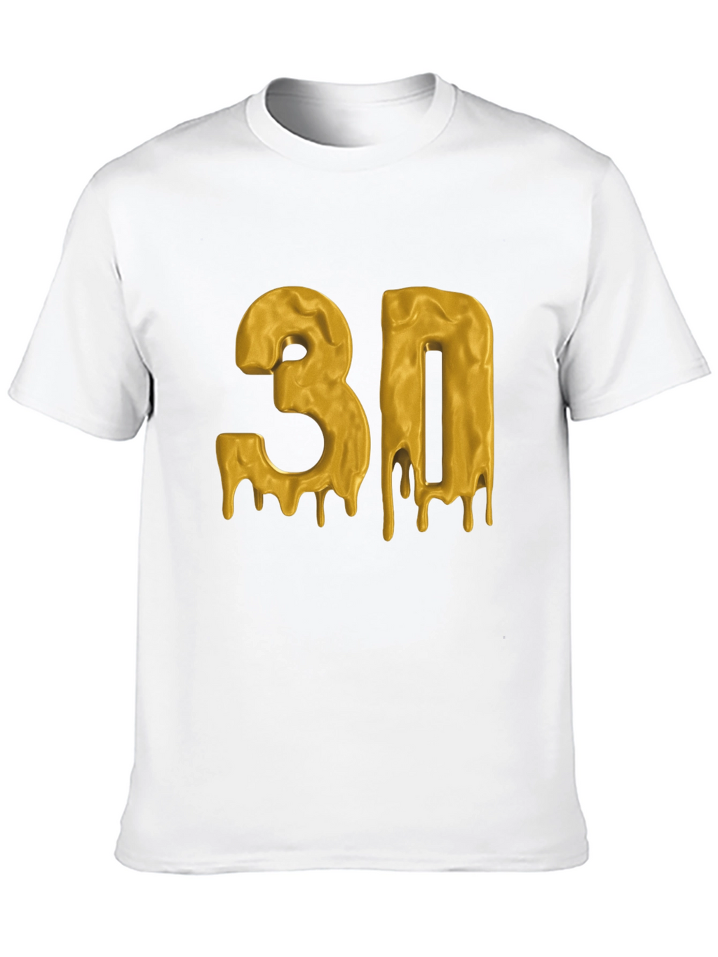Dripping Gold 3D Graphic T-Shirt