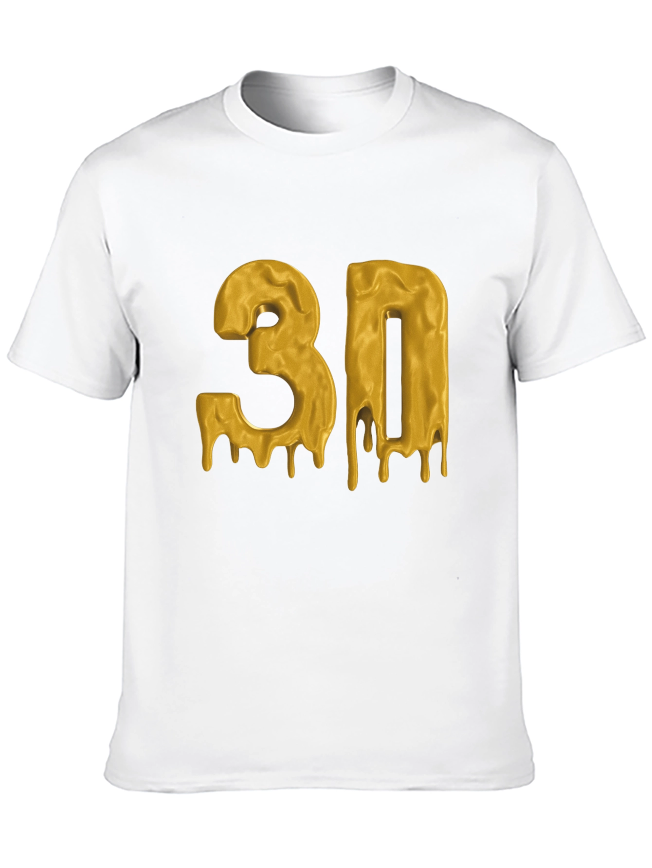 Dripping Gold 3D Graphic T-Shirt