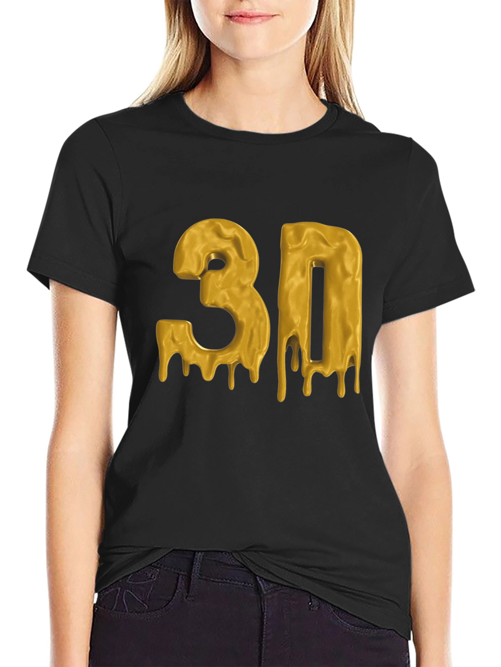 Dripping Gold 3D Graphic T-Shirt