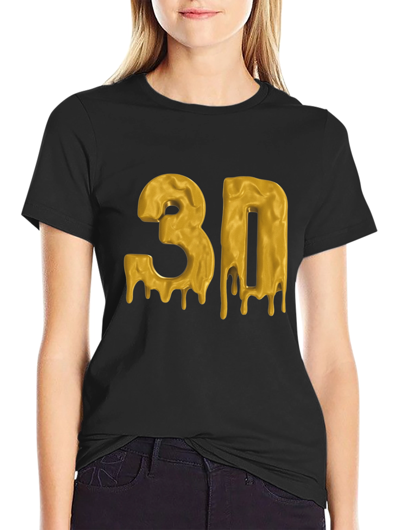 Dripping Gold 3D Graphic T-Shirt