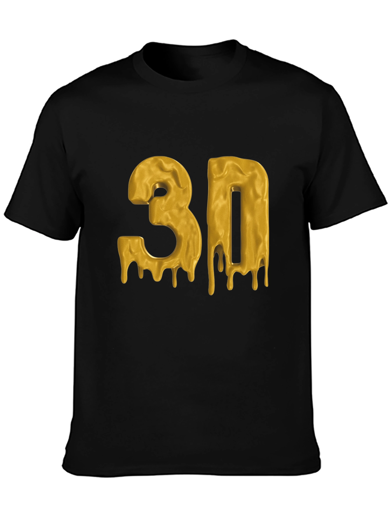 Dripping Gold 3D Graphic T-Shirt