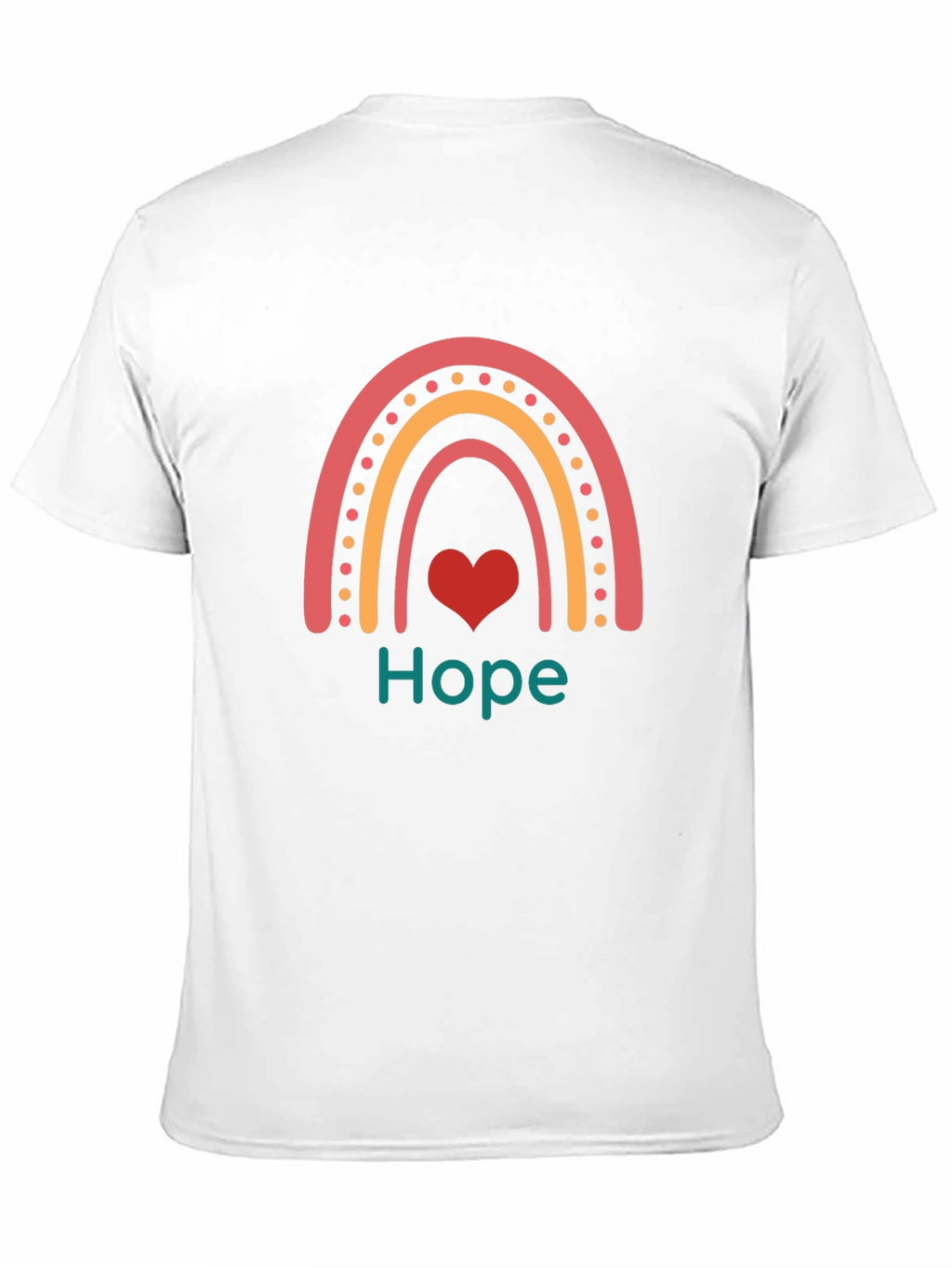 Hope Rainbow Heart Tee - Black Graphic T-Shirt