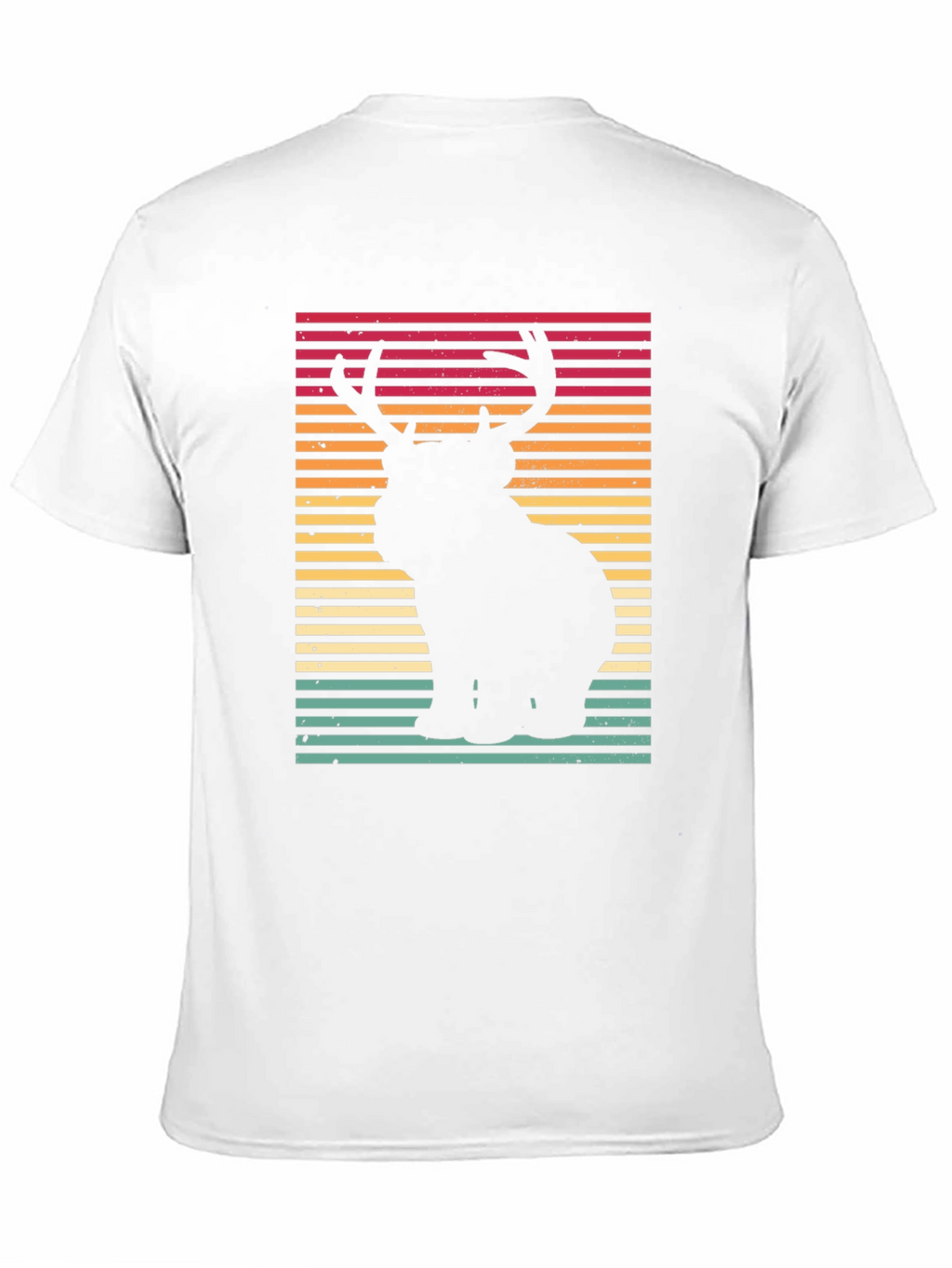 Retro Bear Deer Graphic Tee - Black