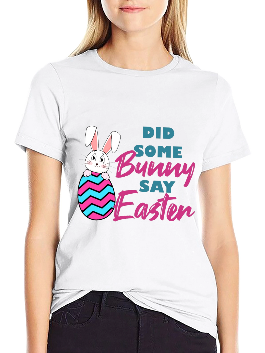 Bunny Say Easter Graphic T-Shirt