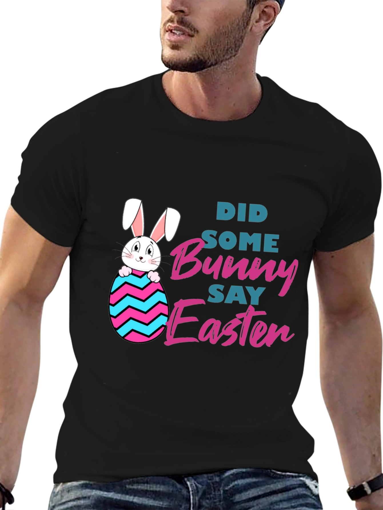 Bunny Say Easter Graphic T-Shirt