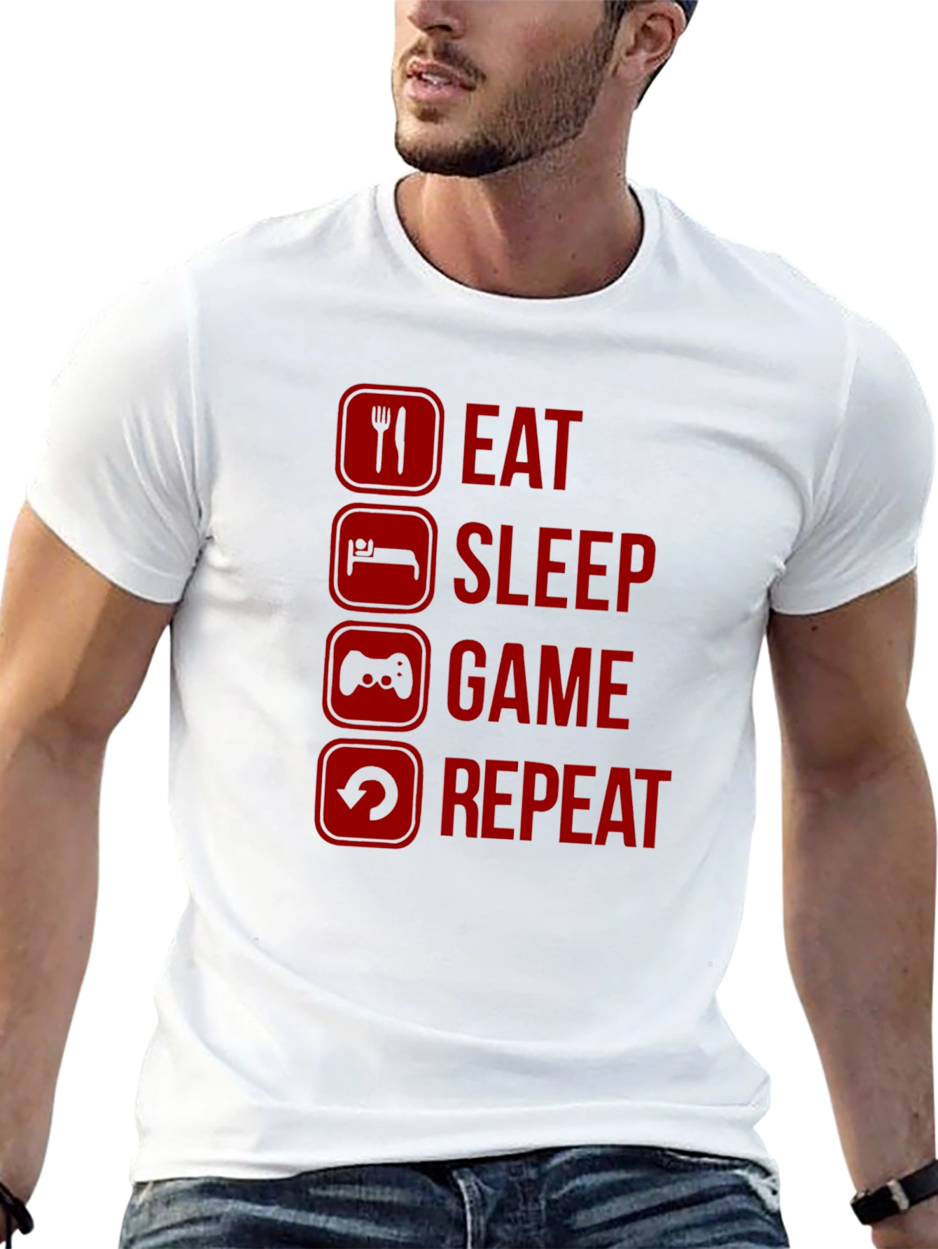 Eat Sleep Game Repeat Gamer T-Shirt