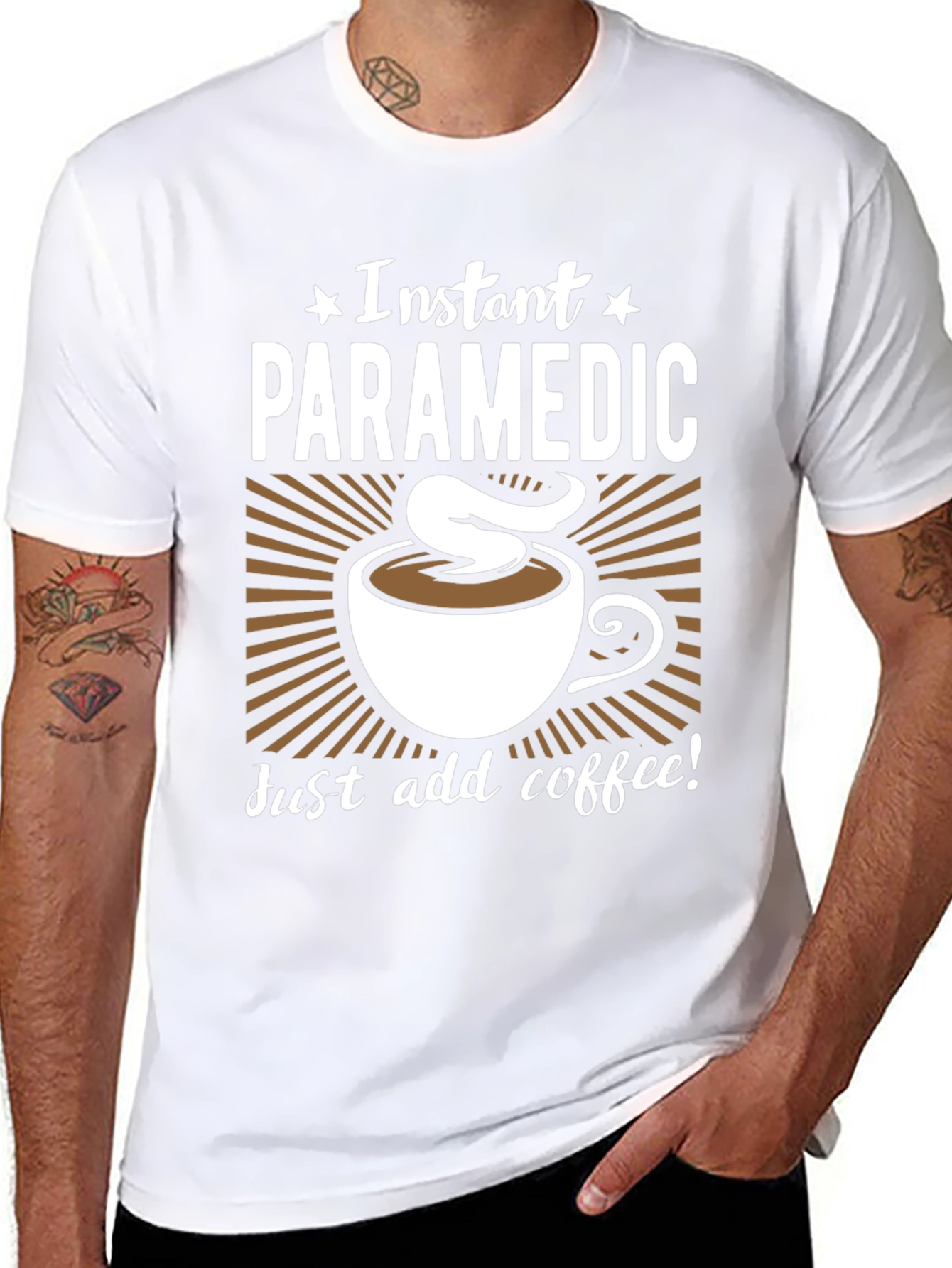 Instant Paramedic Coffee Graphic T-Shirt