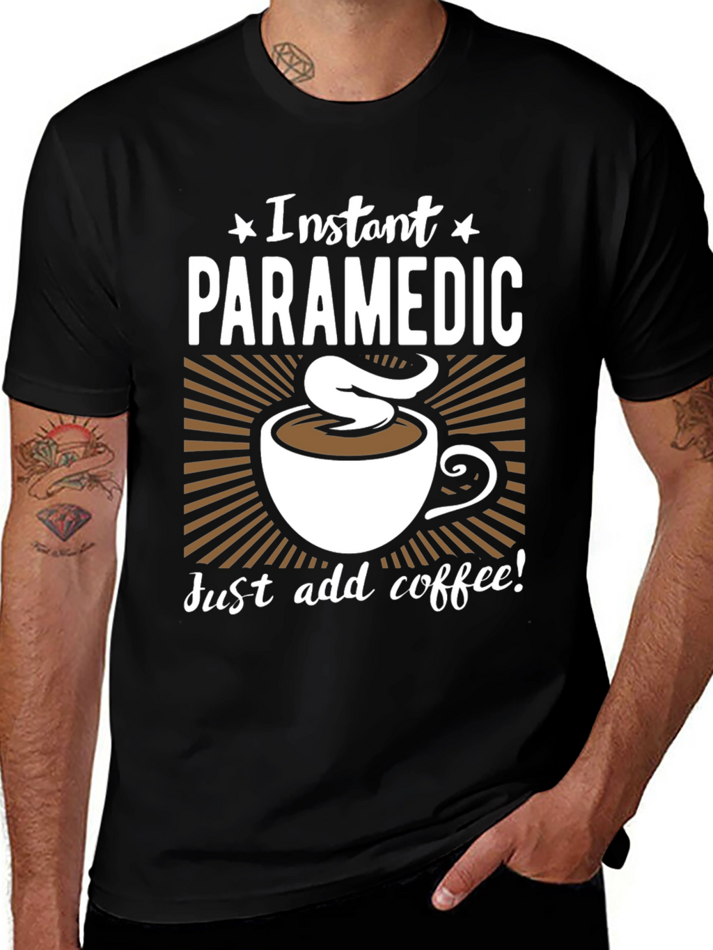 Instant Paramedic Coffee Graphic T-Shirt