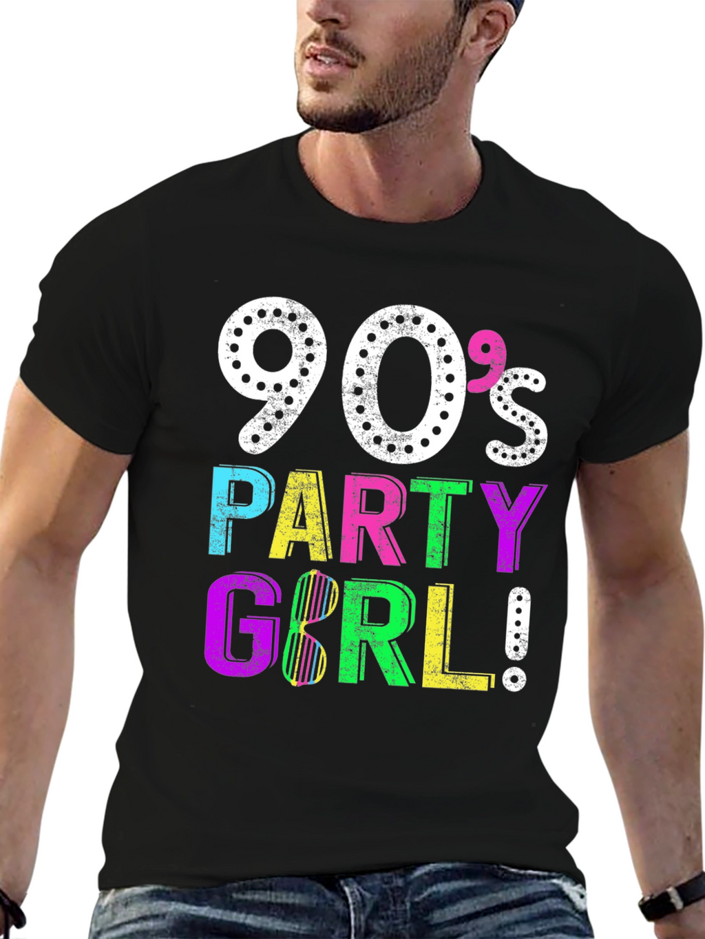 90s Party Girl Graphic Tee - Retro Style!