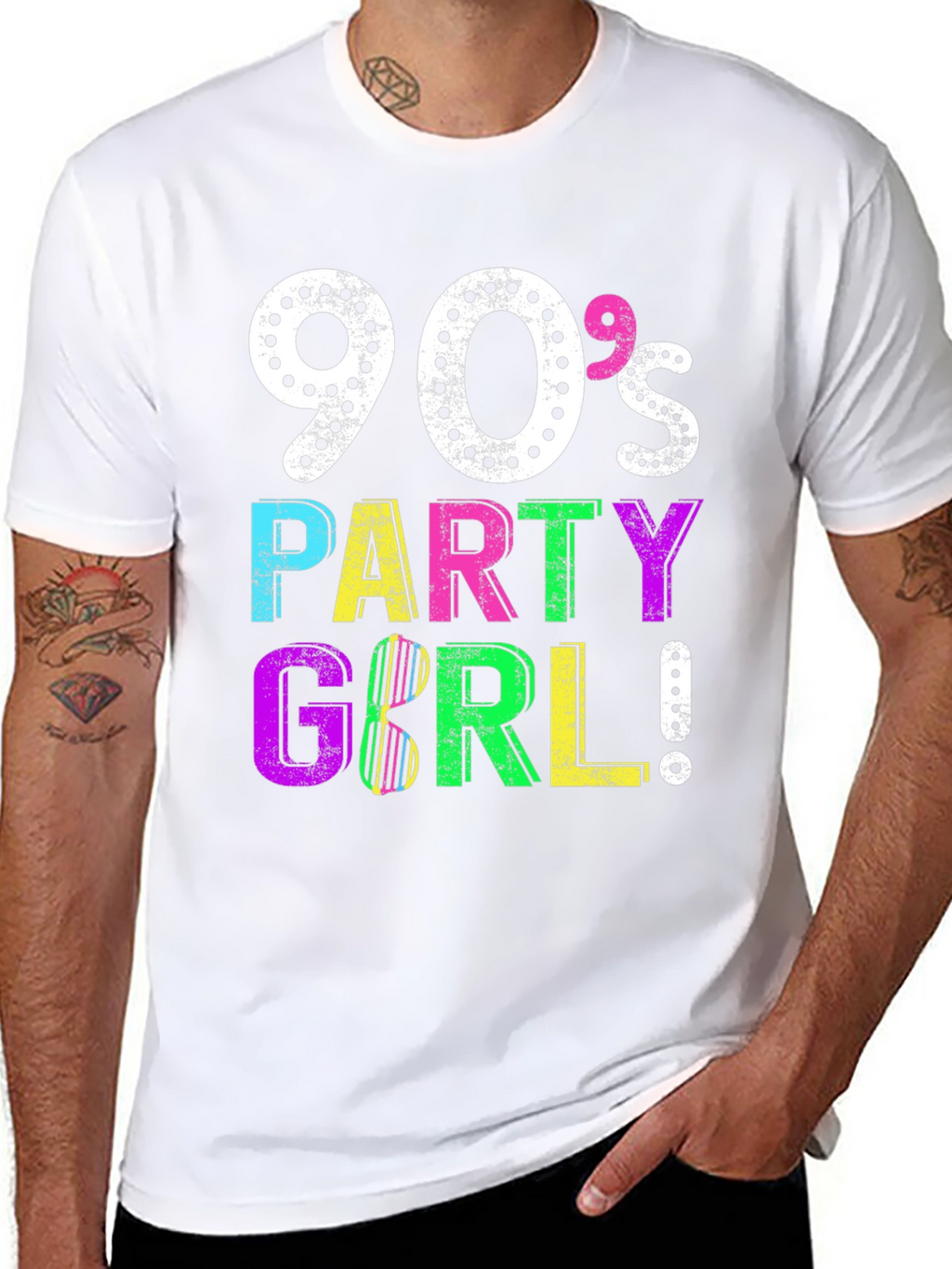 90s Party Girl Graphic Tee - Retro Style!