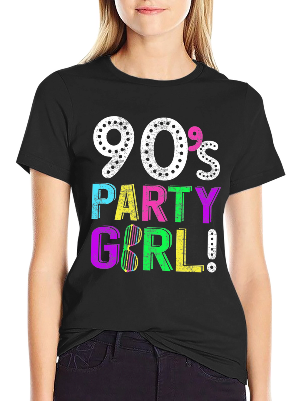 90s Party Girl Graphic Tee - Retro Style!