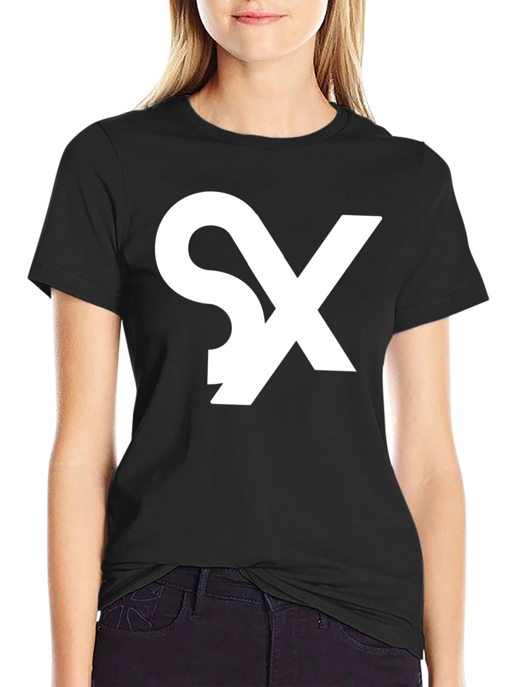 Modern SX Graphic Print Black T-Shirt