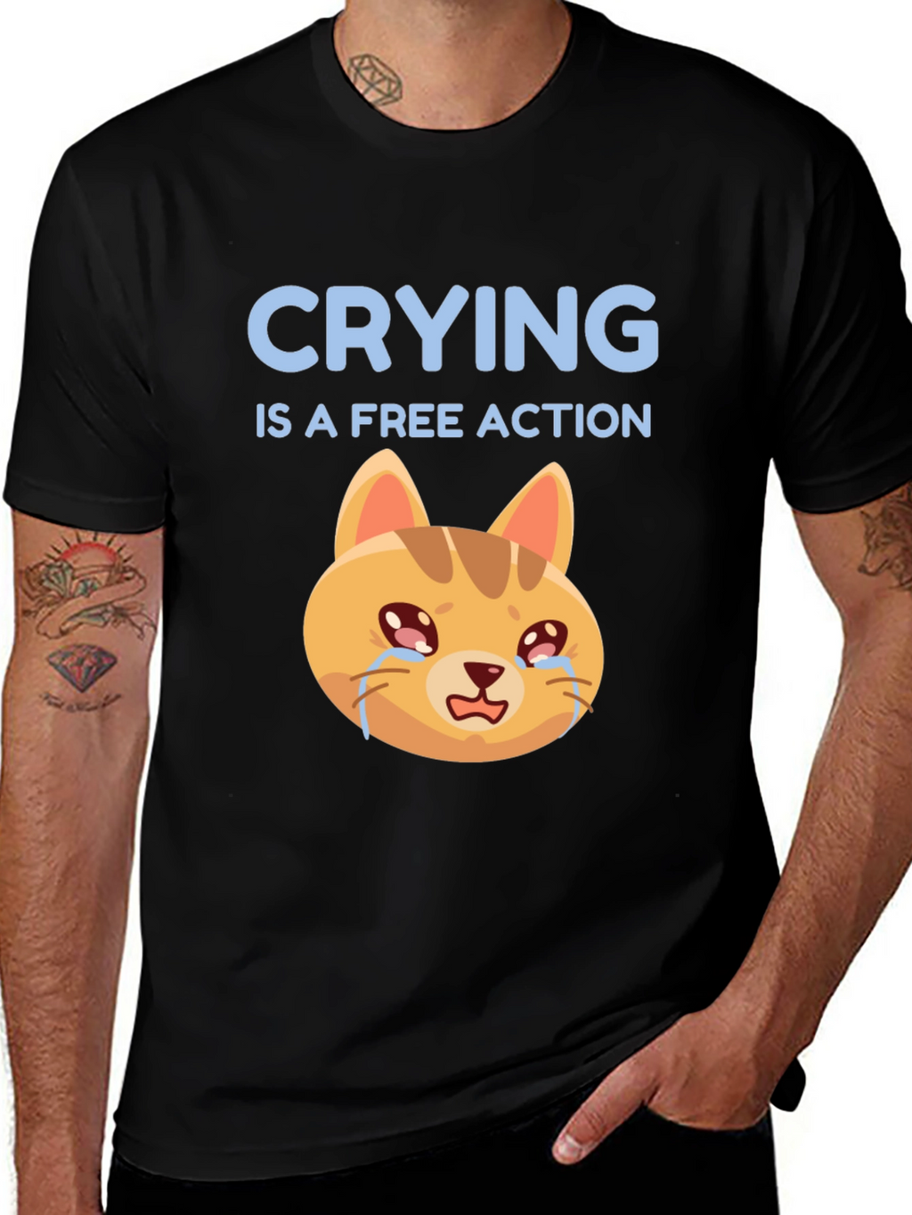 Crying is a Free Action T-Shirt